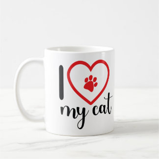 I LOVE MY CAT Mug Cup Kaffemugg