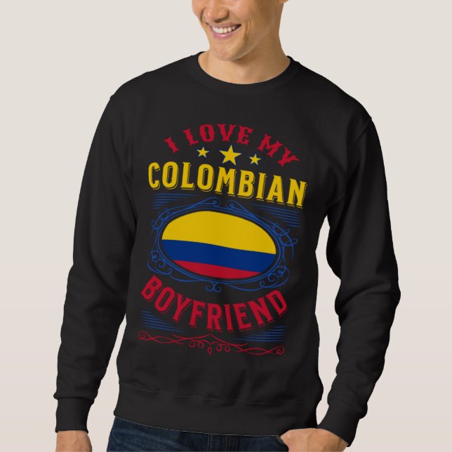 I love my Colombian boyfriend Lång Ärmad Tröja (Framsida)