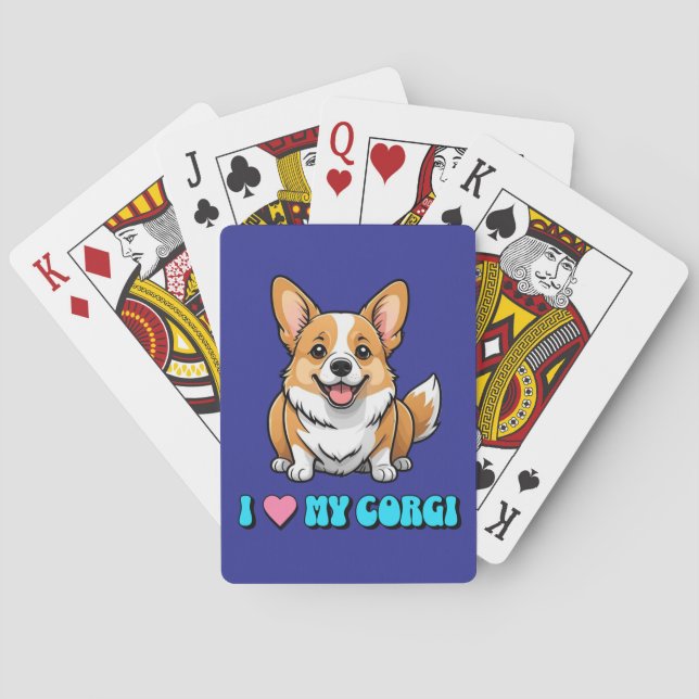 I Love My Corgi Casinokort (Baksidan)