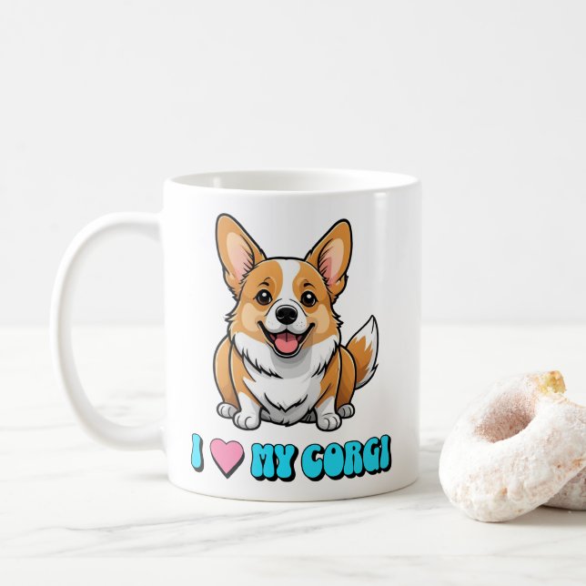 I Love My Corgi Kaffemugg (Med munk)
