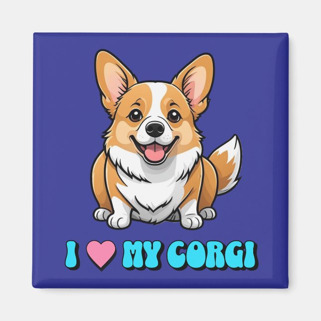 I Love My Corgi Magnet (Framsidan)