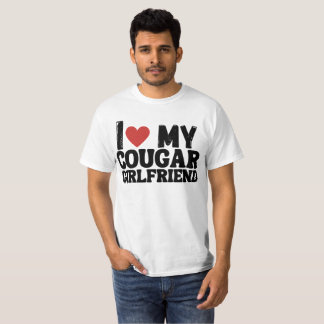 I Love My Cougar Girlfriend I Heart My Cougar Girl T Shirt