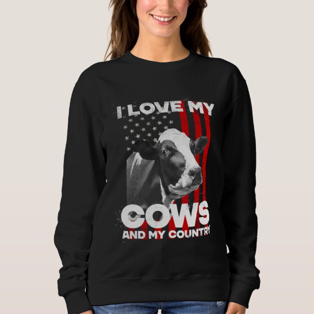 I love my cows dairy farmer farming     t shirt (Framsida)