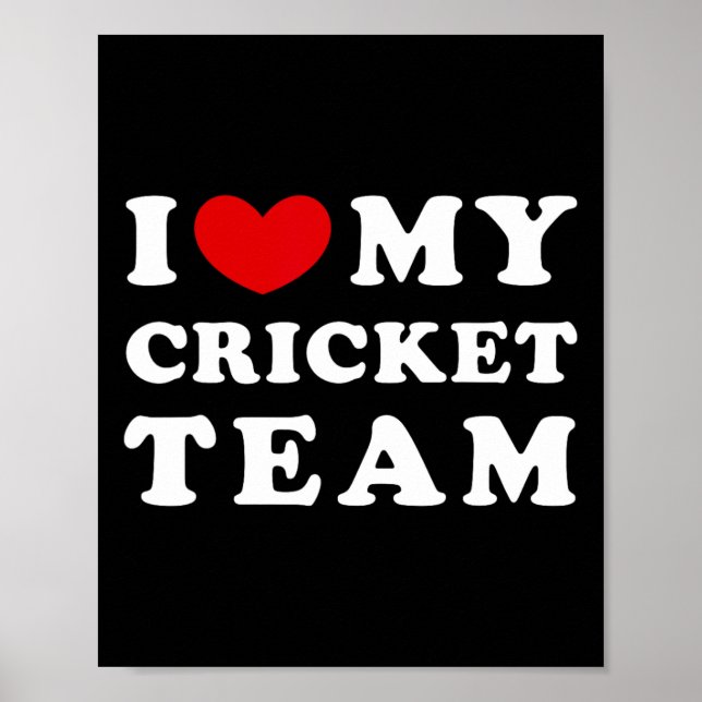 I Love My Cricket Team  Poster (Framsidan)