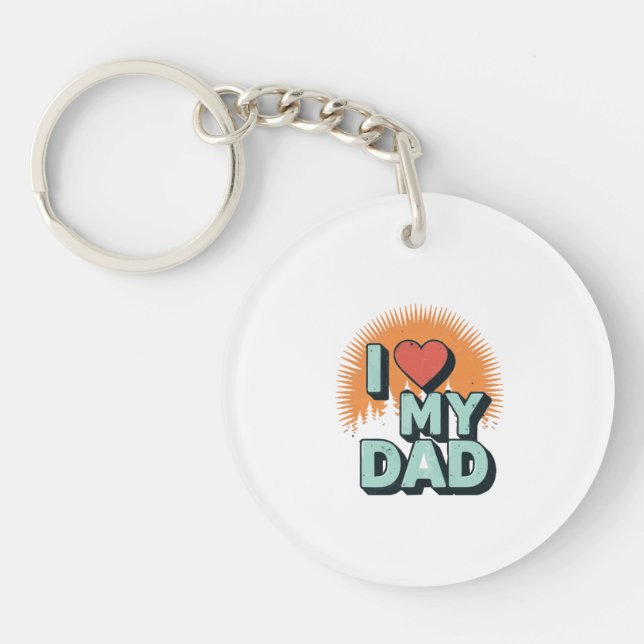 I Love My Dad Keychain – Pocket Gift Idea (Framsidan)