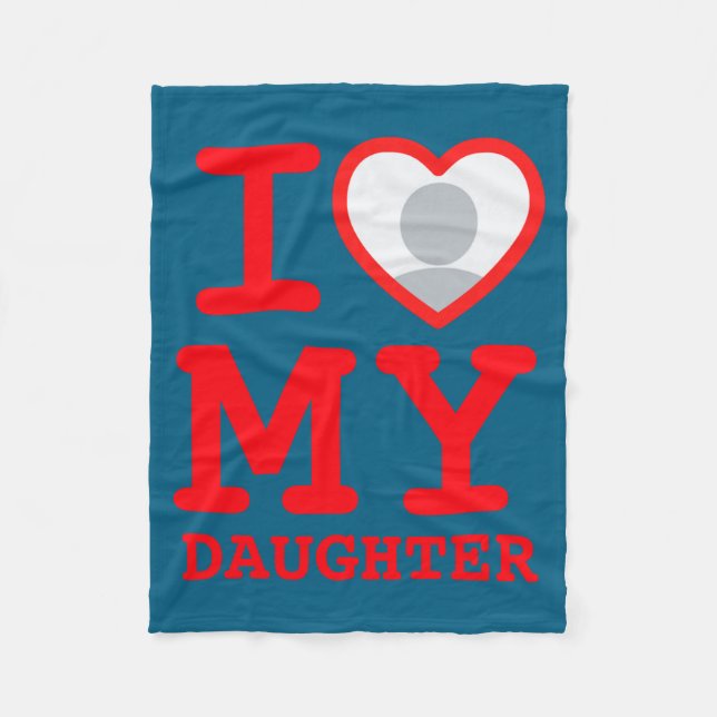 I Love My Daughter Funny Fathers Day  Fleecefilt (Framsidan)