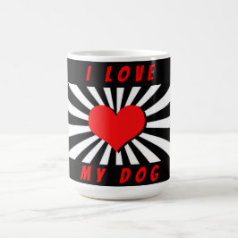 I love my dog mit Herz Magisk Mugg