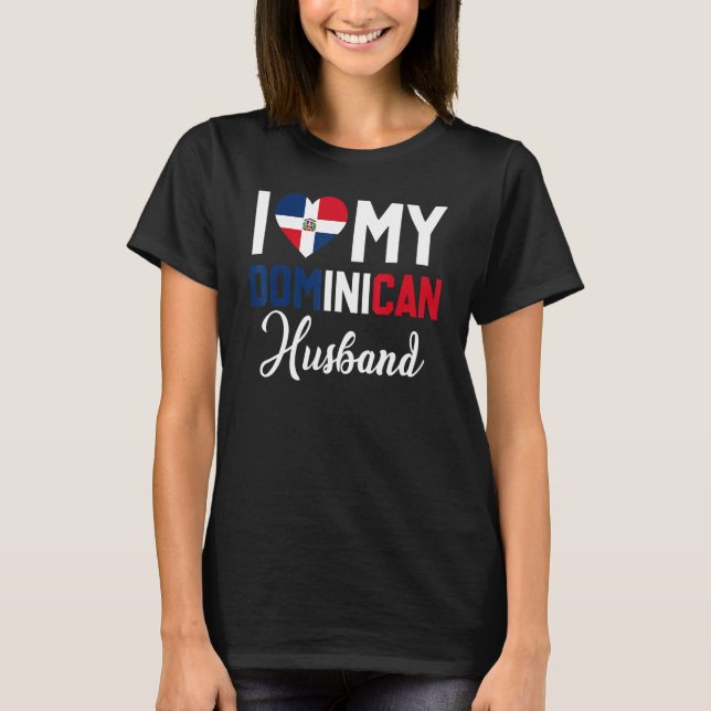 I Love My Dominican Husband Canada Flag  Married C T Shirt (Framsida)