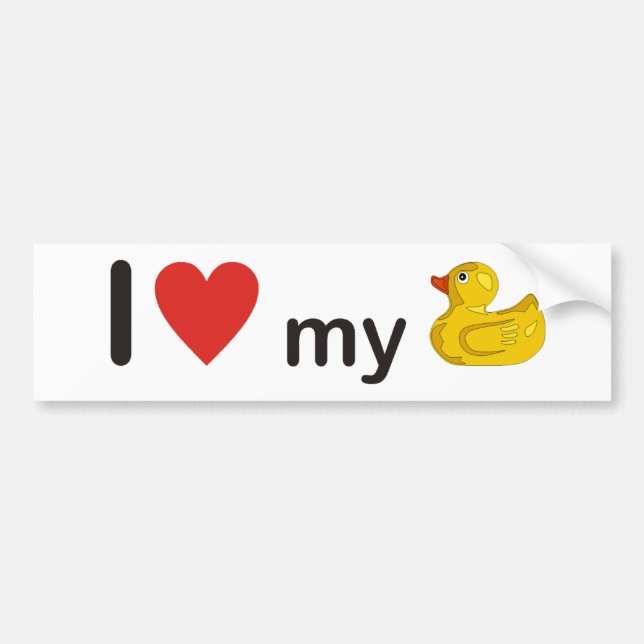 I love my duck bildekal (Framsidan)