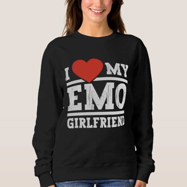 I Love my emo girlfriend  emo girls T Shirt (Framsida)