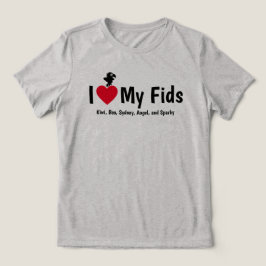I Love My Fids Feathered Kids Parrot T Shirt