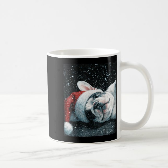 I Love My French Bulldog Christmas Cute  Kaffemugg (Höger)