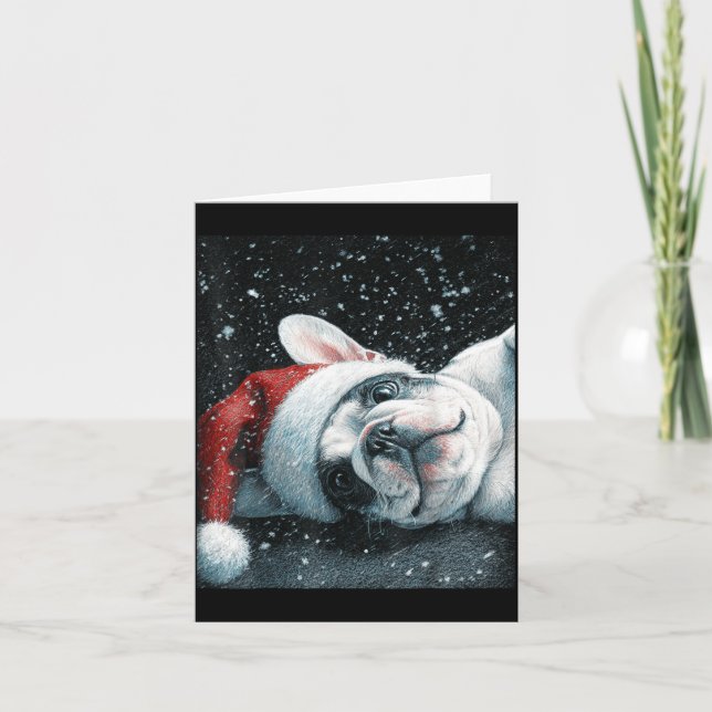 I Love My French Bulldog Christmas Cute  Kort (Framsida)