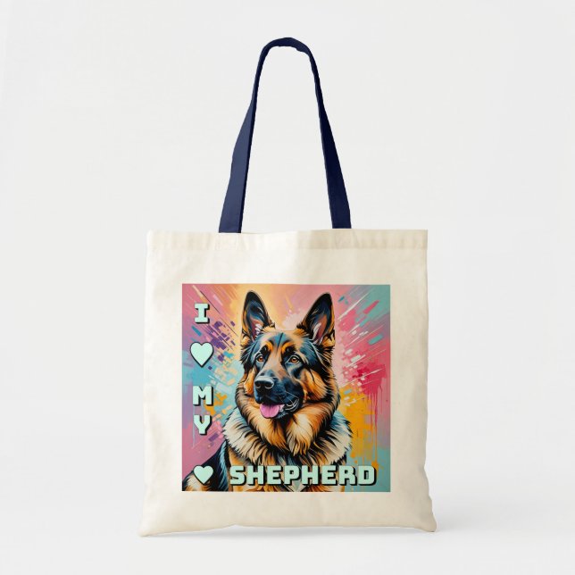 I love my German Shepherd Tygkasse (Framsidan)