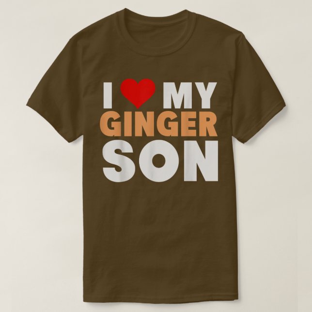 I Love My Ginger SonCool Redhead Family Gift  T Shirt (Design framsida)