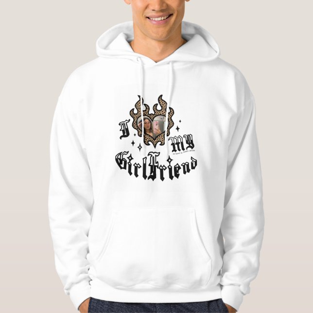 I Love My Girlfriend - Cheetah - DingusDesign Hoodie (Framsida)