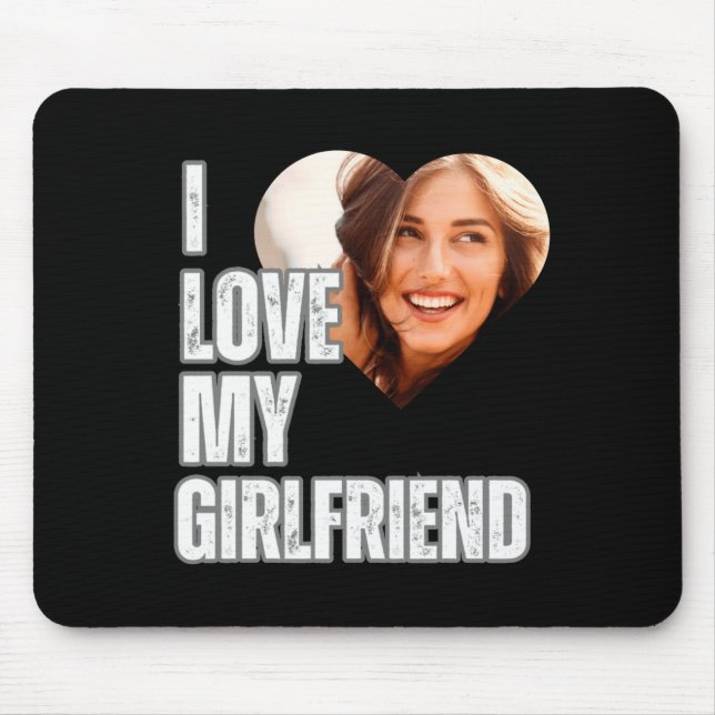 I Love My Girlfriend Heart Photo Boyfriend Gift  Musmatta (Framsidan)