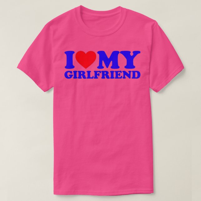 I Love My Girlfriend I Heart My Girlfriend GF (8)  T Shirt (Design framsida)
