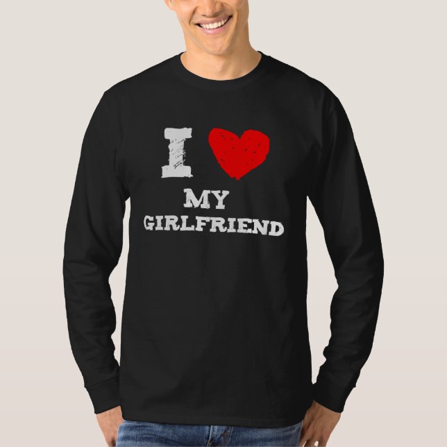 I love my girlfriend red heart girlfriend t shirt (Framsida)