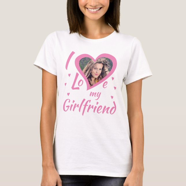 I Love my Girlfriend - T-Shirt personalisierbar (Framsida)
