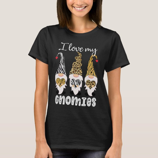 I Love My Gnomies Best Friends Matching T Shirt (Framsida)