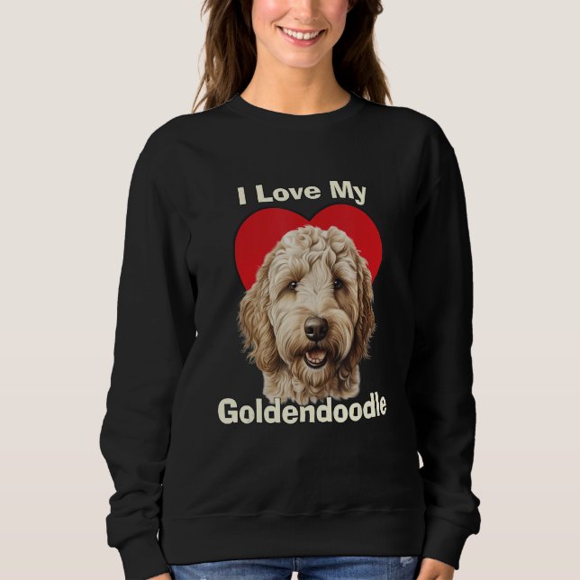 I Love My Goldendoodle Puppy Dog T Shirt (Framsida)