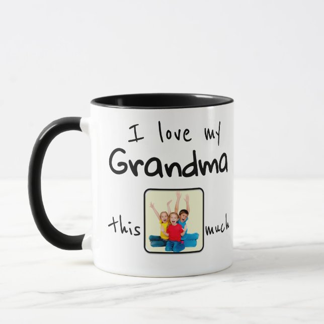 I Love my Grandma This Much Photo Christmas Mugg (Vänster)