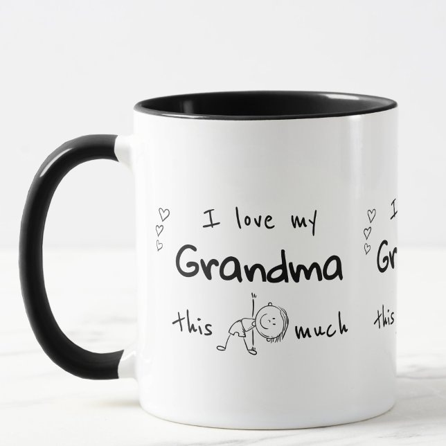 I Love my Grandma Typography Named Graphic Mugg (Skapare uppladdad)