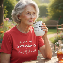 I Love my Grandma Typography Named Graphic T Shirt