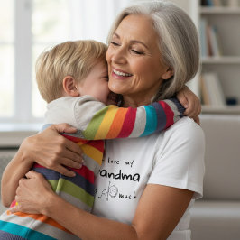 I Love my Grandma Typography Named Graphic T Shirt