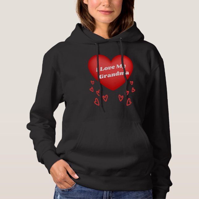 I Love My Grandma Valentines Day youth kids grandc T Shirt (Framsida)