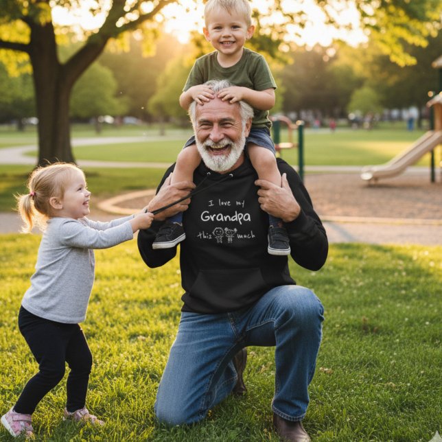 I love my grandpa typography named graphic  hoodie (Skapare uppladdad)