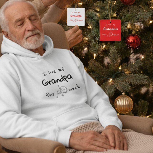 I love my grandpa typography named graphic  hoodie (Skapare uppladdad)