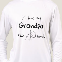 I love my grandpa typography named graphic  t shirt