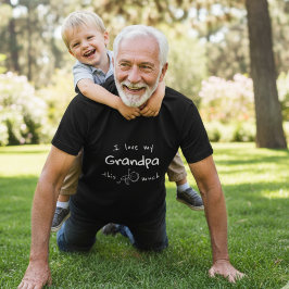 I love my grandpa typography named graphic  t shirt