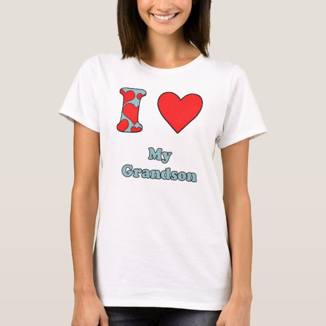 I love my grandson t shirt (Framsida)