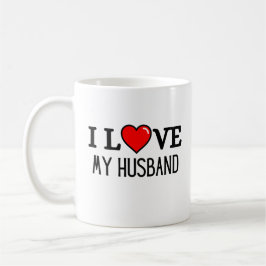 I love my husband kaffemugg