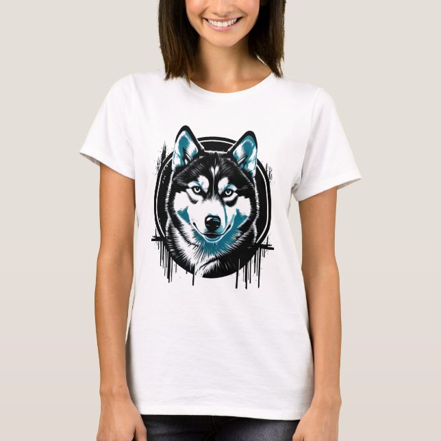 I LOVE MY HUSKY T SHIRT (Framsida)