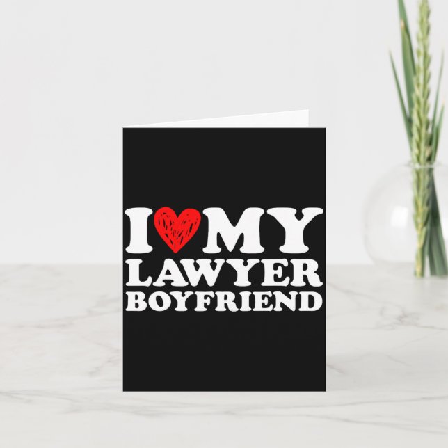 I Love My Lawyer Boyfriend Bf Valentines Day Women Kort (Framsida)