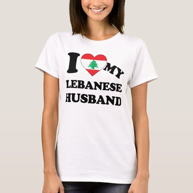 I love my Lebanese Husband T Shirt (Framsida)