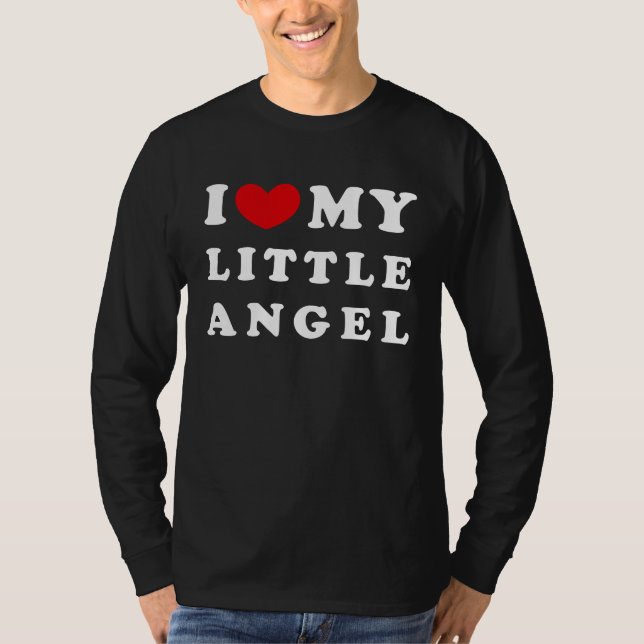 I Love My Little Angel I Heart My Little Angel T Shirt (Framsida)