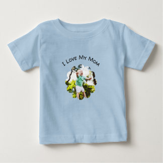 I Love My Mom Custom Photo Text Mother's Day T Shirt