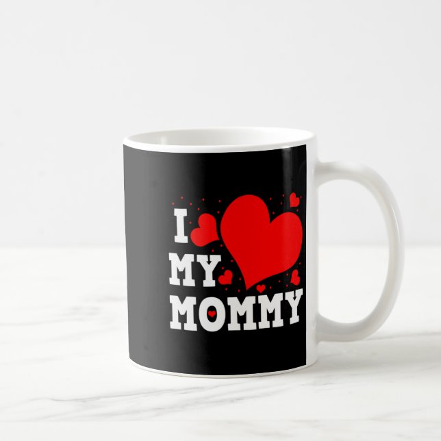 I Love My Mommy Valentines Day Family Matching Gro Kaffemugg (Höger)