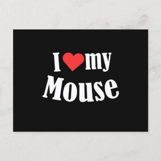 I Love My Mouse Mice Rat Rodent Animal Pet Gift Vykort