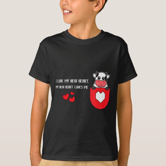 I Love My New Heart Loves Me Heart Health Cardiacs T Shirt (Framsida)