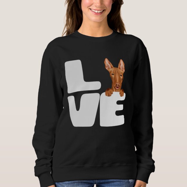 I Love My Pharaoh Hound Dog T Shirt (Framsida)