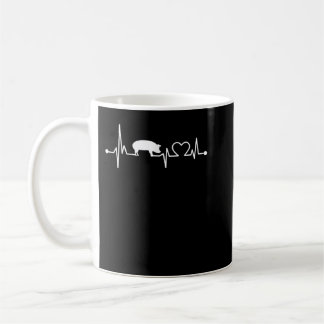 I Love My Pig Heart Valve EKG Heartbeat  Funny Gif Kaffemugg