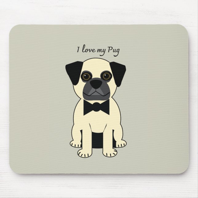 I Love My Pug Musmatta (Framsidan)