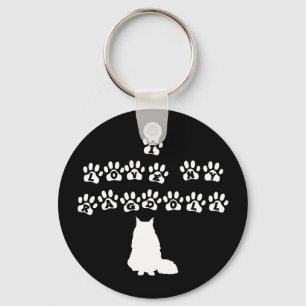 I Love My Ragdoll--White Text Nyckelring