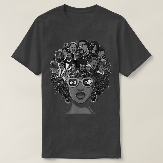 I Love My Roots Back Powerful Black History Month  T Shirt (Design framsida)